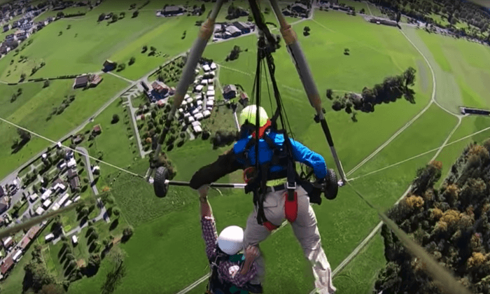 2 Minutes of Hang-Glider Terror After Pilot Forgets to Connect Harness