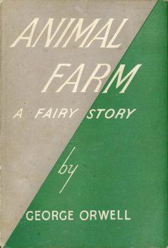Karl Marx’s theories rest on an ideology that people are only animals, which translates to “dog eat dog,” so aptly portrayed in George Orwell’s political satire “Animal Farm.” (Public Domain)