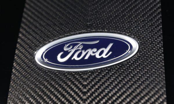 The Ford logo is seen at the New York Auto Show in the Manhattan borough of New York City, New York, on March 29, 2018. (Shannon Stapleton/Reuters)