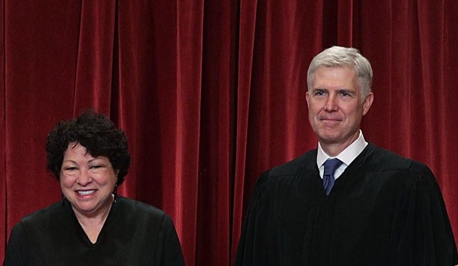 Associate Justices Sonia Sotomayor, and Neil Gorsuch in the East Conference Room of the Supreme Court in Washington on June 1, 2017. (Alex Wong/Getty Images)