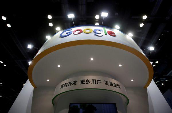 Google's booth is pictured at the Global Mobile Internet Conference (GMIC) 2017 in Beijing, China, on April 28, 2017. (Jason Lee/Reuters)