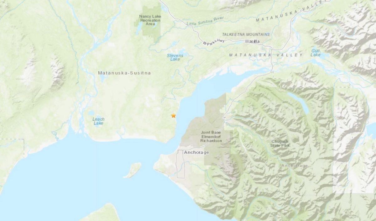 A 6.6 magnitude earthquake struck north of Anchorage, Alaska on Nov. 30, 2018. (USGS)