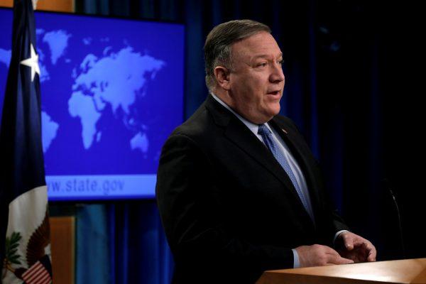 Secretary of State Mike Pompeo speaks during a news conference at the State Department in Washington D.C., on Nov. 20, 2018. (Yuri Gripas/Reuters)