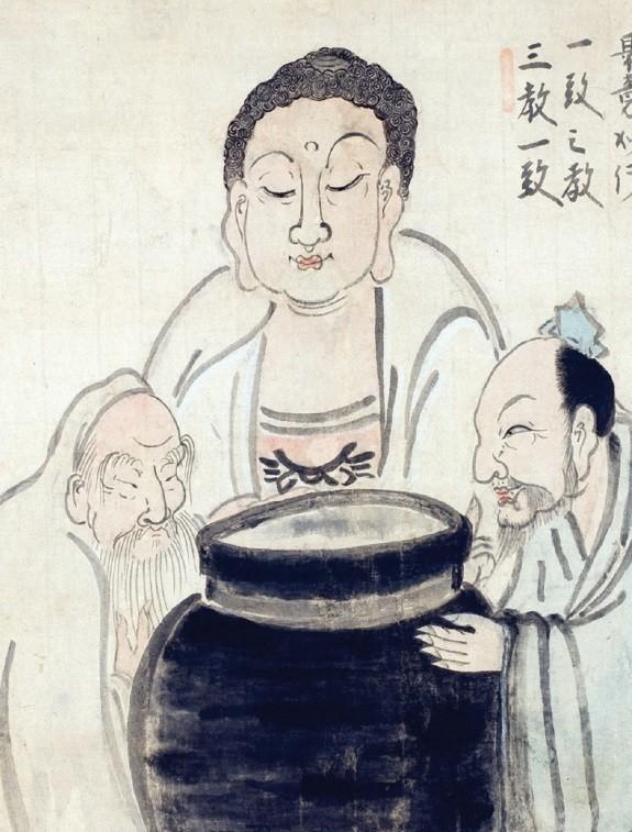 "Three Tasters" by Hakuin Ekaku, one of the most important figures in the history of Zen Buddhism in Japan. (Public Domain)
