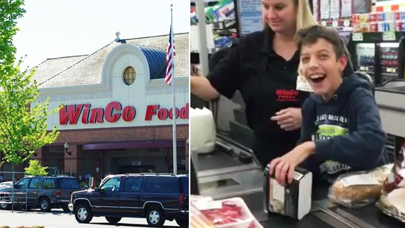 Special-Needs Boy Over the Moon When an Awesome WinCo Cashier Grants Him a Wish