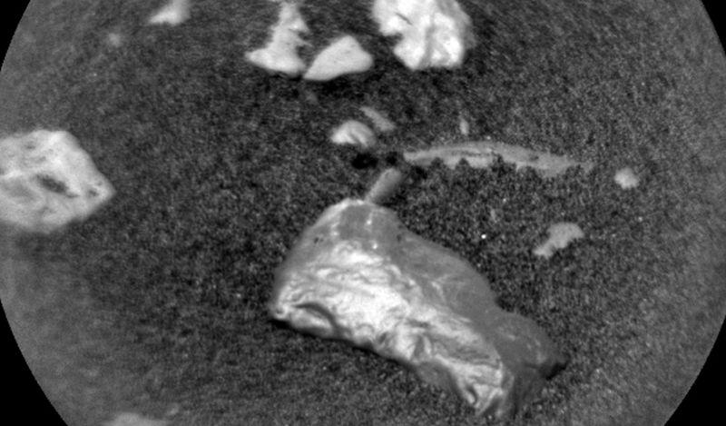 NASA’s Curiosity rover captured “shiny” objects on Mars, but scientists are not sure what they are. (NASA)