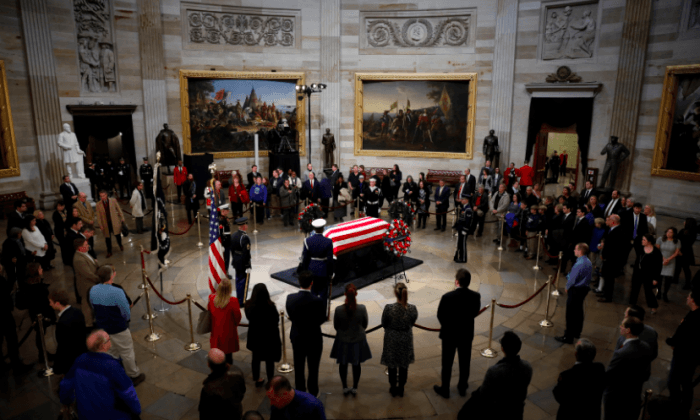 Americans Pay Respects to Late President Bush at US Capitol