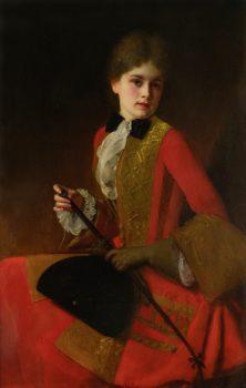 “Girl in a Red Riding Habit” by Jacquet Jean Gustave. Oil on canvas, 46 ½ inches by 30 inches. (Art Renewal Center)