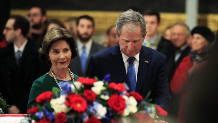 Laura Bush Shows New Son-in-Law White House, Meets With President Trump