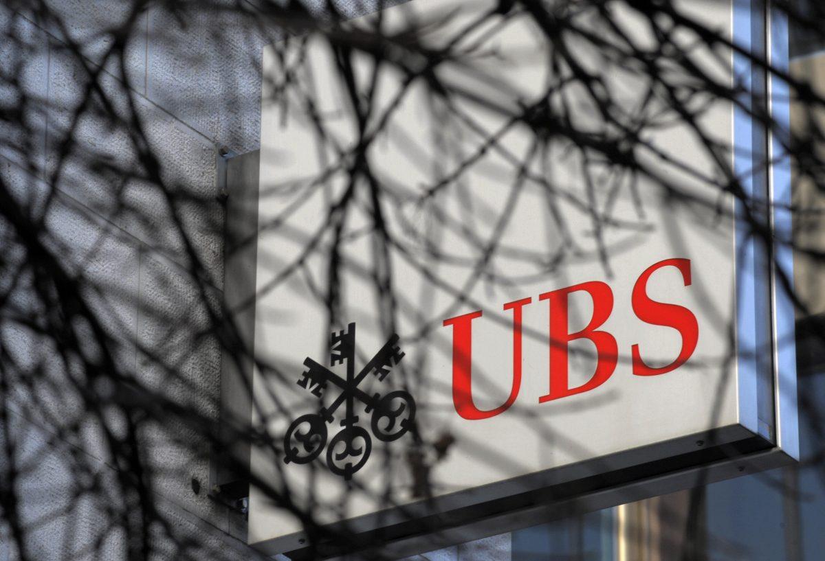A logo of the Swiss banking giant UBS in Zurich on Feb. 14, 2008. (Fabrice Coffrini/AFP/Getty Images)