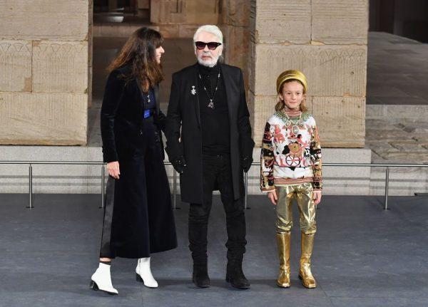Designer Karl Lagerfeld walks the runway during the Chanel Metiers D'Art 2018/19 Show at The Metropolitan Museum of Art in New York City on Dec. 4, 2018. (Angela Weiss/AFP/Getty Images)