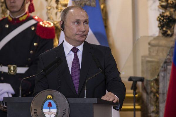 Russian President Vladimir Putin after a meeting between the presidents of Argentina and the Russian Federation as part of Argentina G-20 Leaders' Summit 2018 at Casa Rosada on Dec. 1, 2018, in Buenos Aires, Argentina. (Ricardo Ceppi/Getty Images)