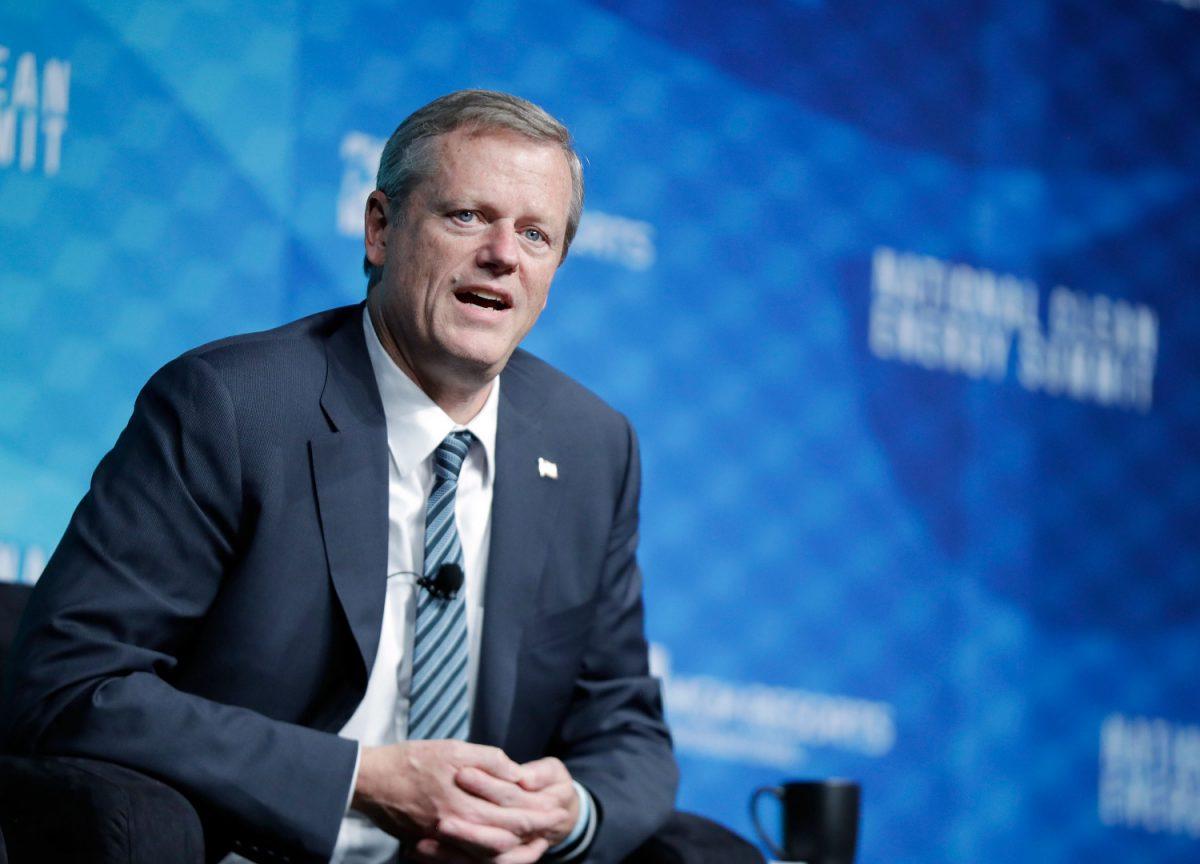 Massachusetts Governor Charlie Baker speaks during the National Clean Energy Summit 9.0 in Las Vegas, Nevada, on Oct. 13, 2017. (Isaac Brekken/Getty Images for National Clean Energy Summit)
