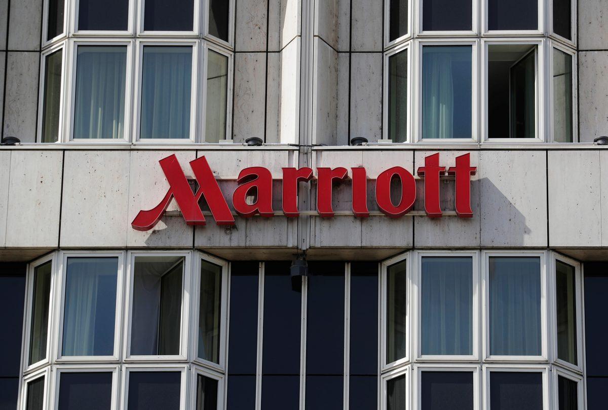 A Marriott hotel in Vienna on April 9, 2018. (Reuters/Heinz-Peter Bader)