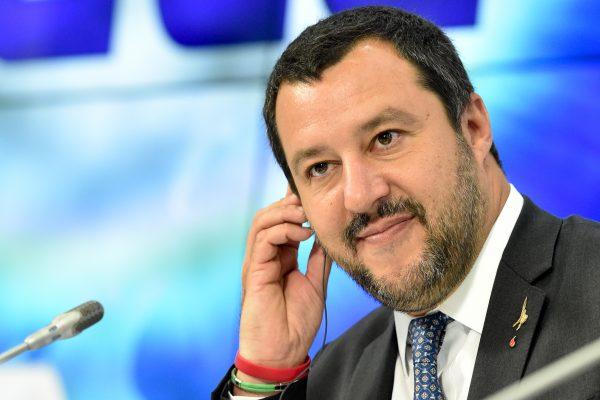 Italy's Interior Minister and deputy Prime Minister Matteo Salvini hold a press conference on July 16, 2018. (Vasily Maximov/AFP/Getty Images)