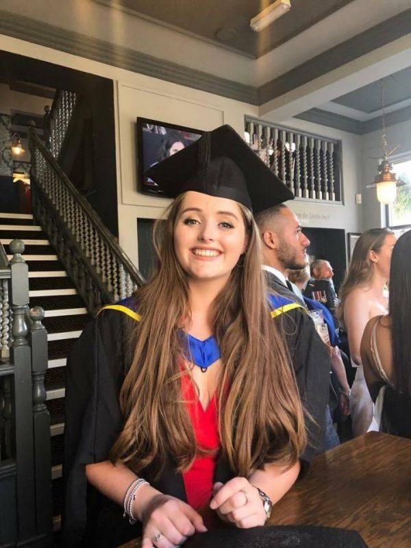 Grace Millane during her graduation from the University of Lincoln in September 2018. (Lucie Blackman Trust)
