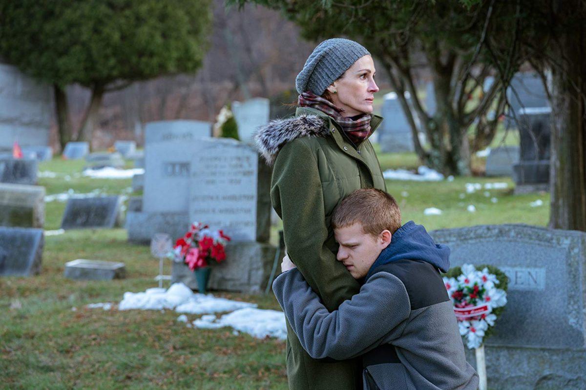 Julia Roberts and Lucas Hedges play mother and son in “Ben Is Back.” (Roadside Attractions)