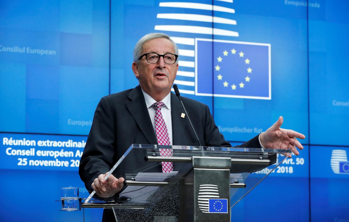 ‘No Room Whatsoever for Renegotiation’ of Brexit Deal, EU Head Juncker Says