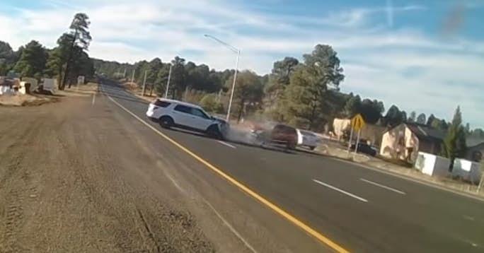 Video: Arizona Trooper Blamed After Wrong-Way Driver Slams Into His Vehicle