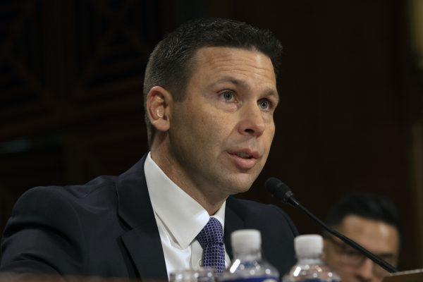 Customs and Border Protection Commissioner Kevin McAleenan testifies before the Senate Judiciary Committee in Washington on Dec. 11, 2018. (Donna Burton/CBP)