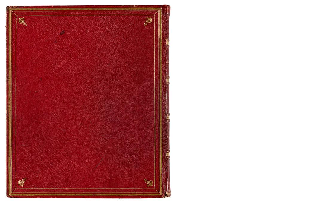 The back cover of "A Christmas Carol in Prose: Being a Ghost Story of Christmas," December 1843, by Charles Dickens. Autographed manuscript. Purchased by Pierpont Morgan before 1900. (Graham S. Haber/The Morgan Library & Museum)