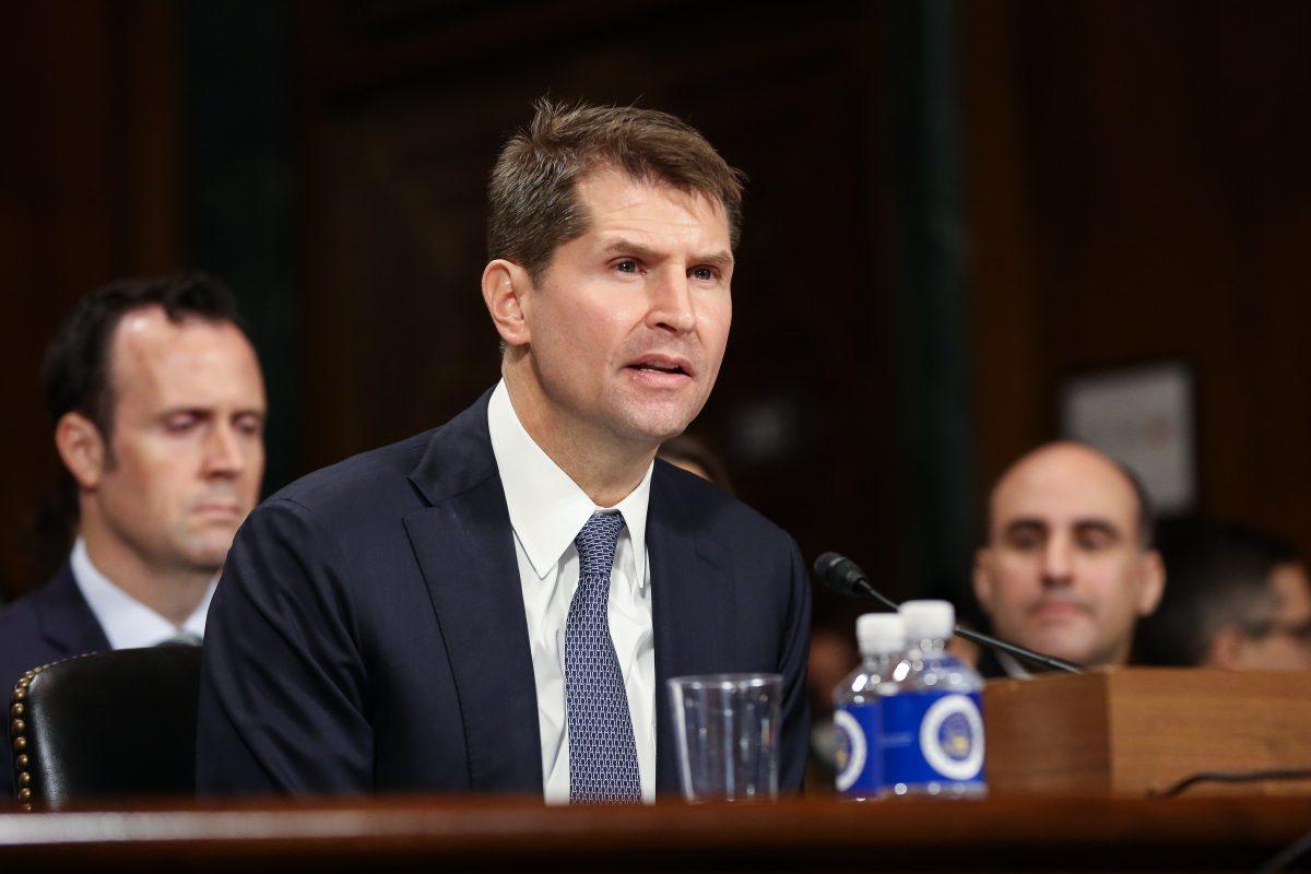 E.W. "Bill" Priestap, assistant director, Counterintelligence Division, Federal Bureau of Investigation, testifies at the Senate Judiciary Committee hearing on “China's Non-Traditional Espionage Against the United States: The Threat and Potential Policy Responses" in Washington on Dec. 12, 2018. (Jennifer Zeng/The Epoch Times)