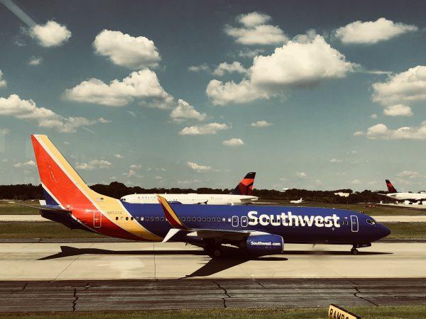 A Southwest Airlines passenger jet at Hartsfield Jackson International Airport, located 7 miles (11 km) south of Atlanta, Georgia. (Daniel Slim/AFP/Getty Images)