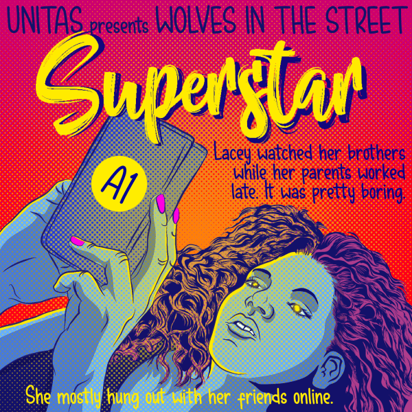The first clip in the comic "Superstar," which is the first story in the series "Wolves in the Street." (Courtesy of Dan Goldman/Andrea Powell/UNITAS)