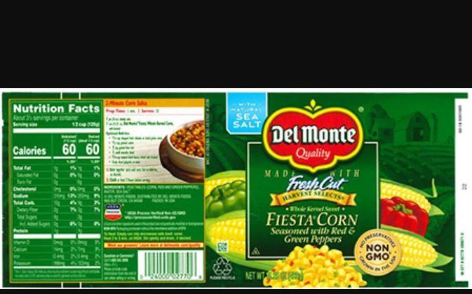 Del Monte Recalls Cans of Fiesta Corn Because of Potential Contamination