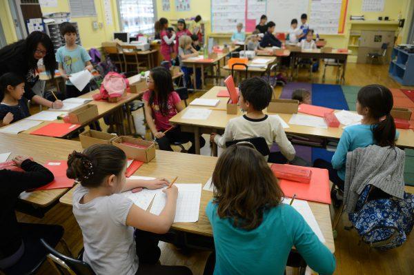 A second grade class at Broadway Elementary School in Venice, Calif., on Jan. 31, 2013. (Robyn Beck/AFP via Getty Images)