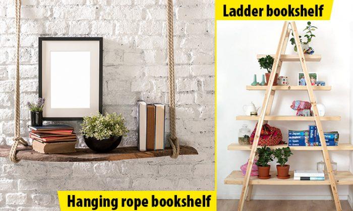 10 great ideas for DIY bookshelves, #3 will have you wondering!