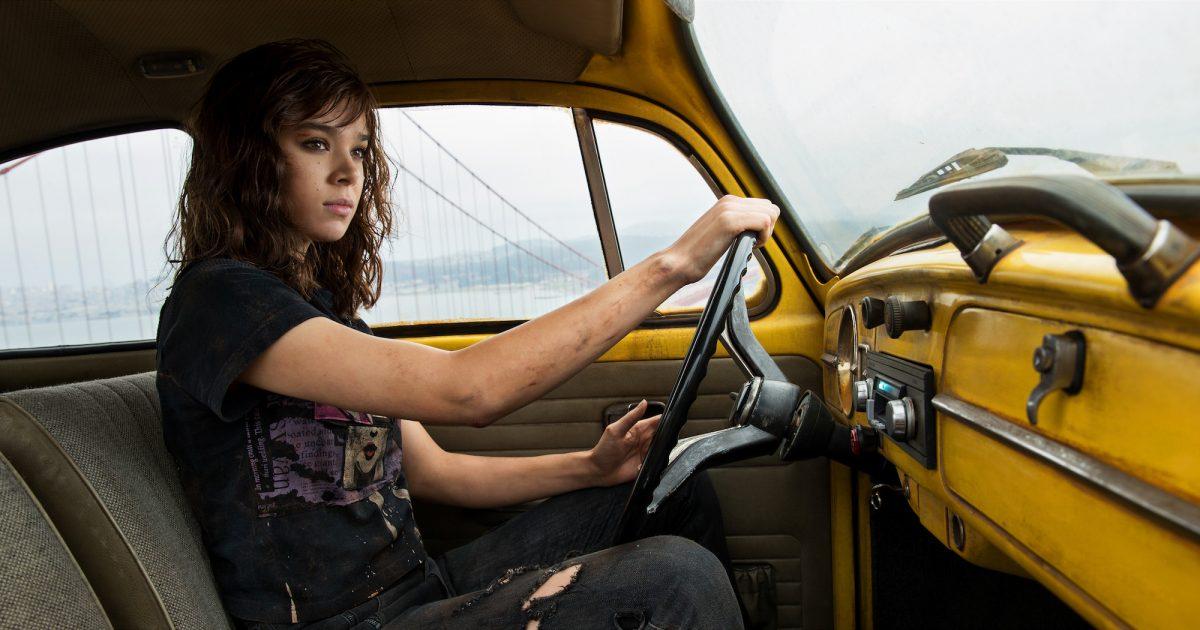 Hailee Steinfeld as Charlie and Bumblebee in “Bumblebee,” from Paramount Pictures. (Will McCoy/Paramount Pictures/Hasbro)