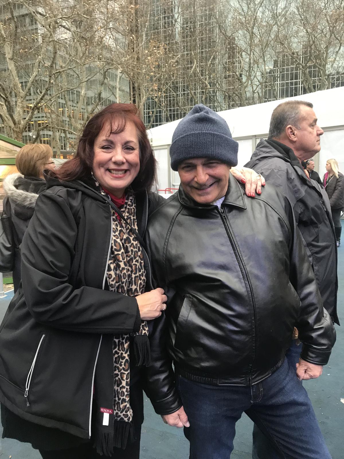 Maria Ojeda and Manny Garcia, at Bryant Park, New York, on Dec 14, 2018. (Stuart Liess/The Epoch Times)