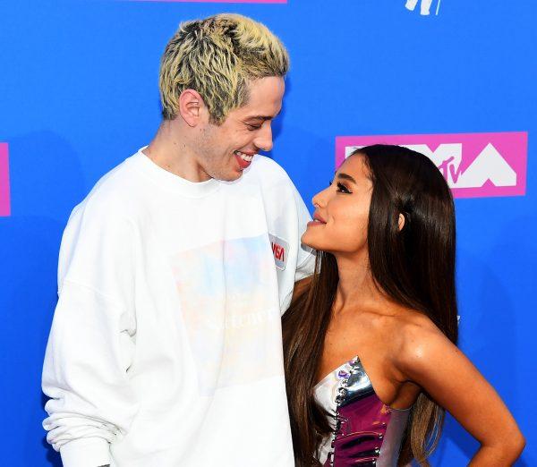 Pete Davison and Ariana Grande attend the 2018 MTV Video Music Awards at Radio City Music Hall in New York City on Aug. 20, 2018. (Nicholas Hunt/Getty Images for MTV)