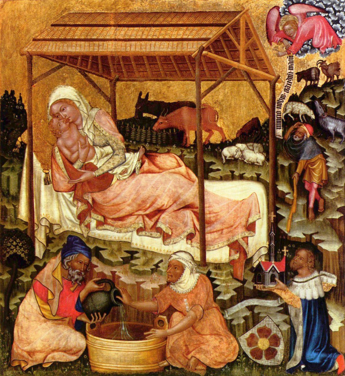 The Nativity, circa 1350, by Master of Vyšší Brod. (Public Domain)