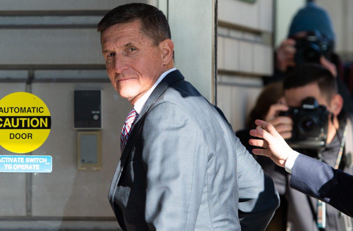Former National Security Advisor General Michael Flynn arrives for his sentencing hearing at U.S. District Court in Washington on Dec. 18, 2018. (Saul Loeb/AFP/Getty Images)