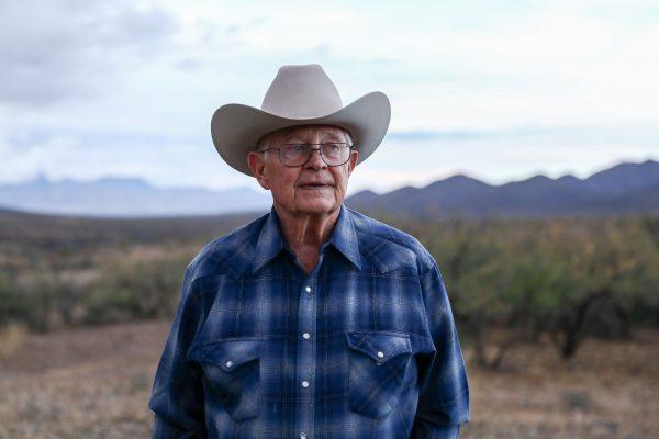 Jim Chilton at his ranch in Arivaca, Ariz., on Dec. 7, 2018. (Charlotte Cuthbertson/The Epoch Times)