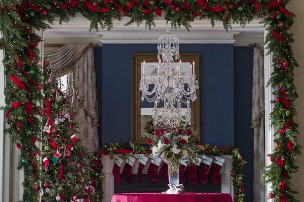 Christmas at Vice President Mike Pence’s official residence literally jumps out of the pages of “Twas the Night Before Christmas.” Washington, on Dec. 6, 2018. (AP Photo/Alex Brandon)
