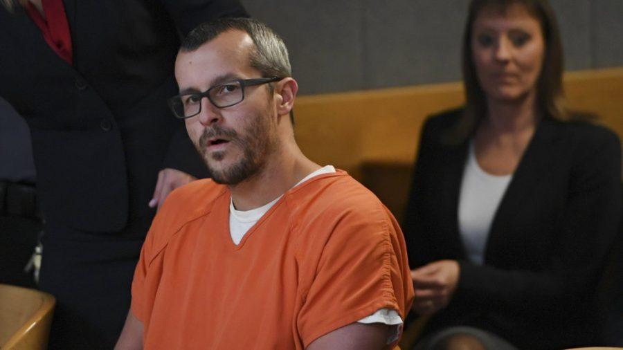 Christopher Watts sits in court for his sentencing hearing at the Weld County Courthouse in Greeley, Colorado on Nov. 19, 2018. (RJ Sangosti/The Denver Post via AP, Pool)