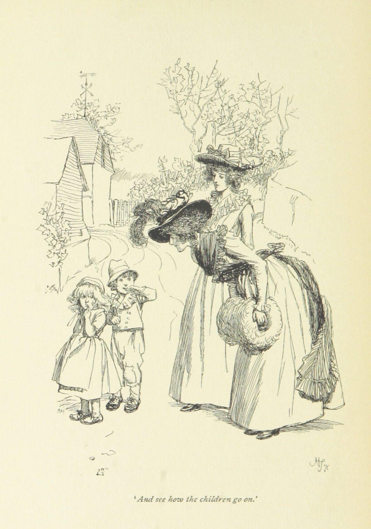 An illustration by Hugh Thomson, in the 1896 edition of “Sense and Sensibility.” British Library Collections. (Public Domain)