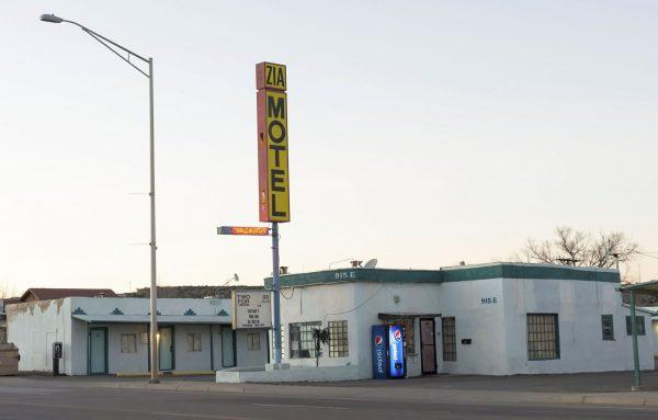 In this Dec. 12, 2018 file photo the Zia Motel in Gallup, N.M., sits on Historic Route 66. The medical condition of an 8-month-old girl who police say was shot in the face at the motel remains a mystery. The girl's mother Shayanne Nelson, says her 3-year-old son found a gun and accidentally shot the infant while Nelson and her boyfriend were in the shower. (Brandon N. Sanchez/Gallup Independent via AP, File)