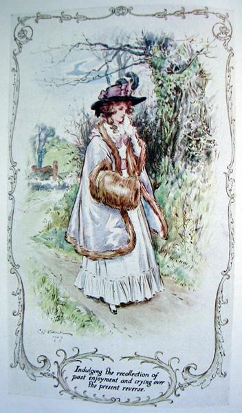 Marianne trapped in her emotions, in an illustration by C. E. Brock, in the 1908 edition of “Sense and Sensibility.” (Public Domain)
