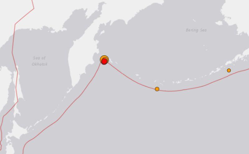 A 5.6 magnitude aftershock hit the area just minutes after the 7.4 magnitude earthquake. Other aftershocks followed (USGS)