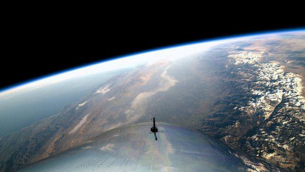 A view from the edge of space is seen from Virgin Galactic's manned space tourism rocket plane SpaceShipTwo during a space test flight over Mojave, Calif., on Dec. 13, 2018. (Virgin Galactic/Handout via Reuters)