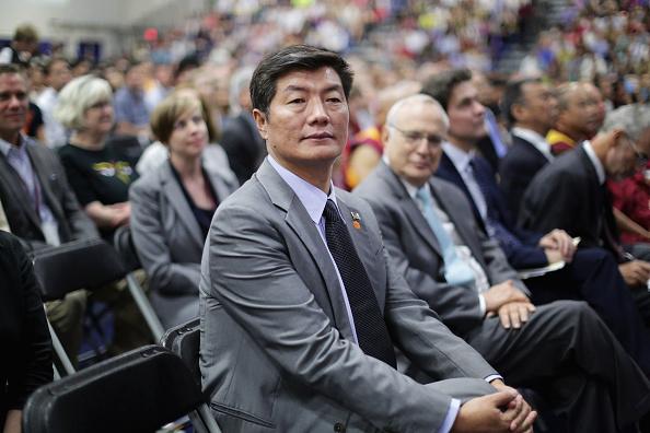 Lobsang Sangay, the President of the Tibetan Government-in-Exile, attends an event with the Dalai Lama at the Bender Arena on the campus of American University in Washington, DC. on Jun3 13, 2016. (Chip Somodevilla/Getty Images)
