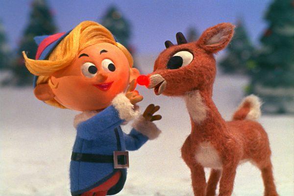 Hermey the Elf with Rudolph the Red-Nose Reindeer in a scene from "Rudolph the Red-Nosed Reindeer and The Island Of Misfit Toys". (Public Domain)