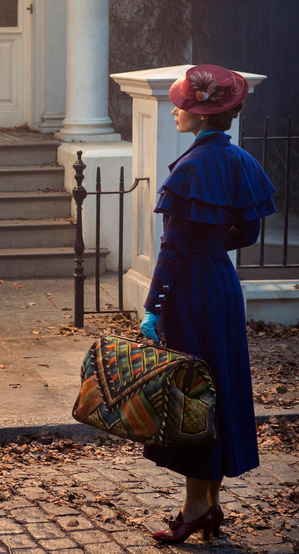 Mary Poppins (Emily Blunt) returns to the Banks home after many years and uses her magical skills to help the now-grown Michael and Jane rediscover the joy and wonder missing in their lives, in Disney's musical “Mary Poppins Returns,” directed by Rob Marshall. (Disney)
