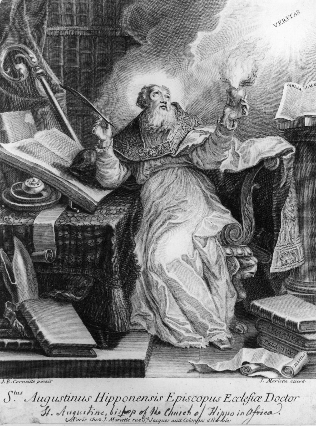 Circa A.D. 420, St. Augustine, also known as Augustine of Hippo (354–430), is considered the greatest of the Latin Church fathers. He became bishop of Hippo in 396. (Hulton Archive/Getty Images)