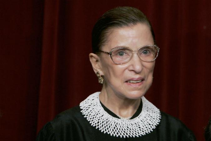 U.S. Supreme Court Justice Ruth Bader Ginsburg during a photo session with photographers at the U.S. Supreme Court in Washington, on March 3, 2006. (Mark Wilson/Getty Images)
