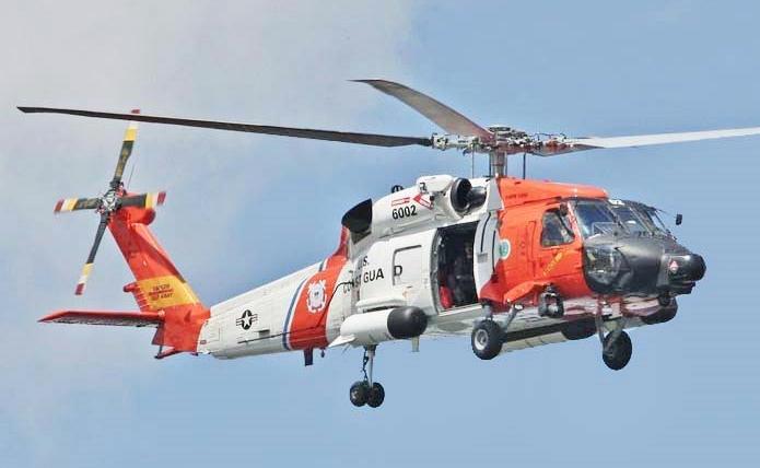 An MH-60 Jayhawk helicopter from Coast Guard Air Station Clearwater flew search sorties. (US Coast Guard)